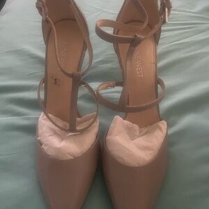 Nine West Women's Beige Strappy Heels